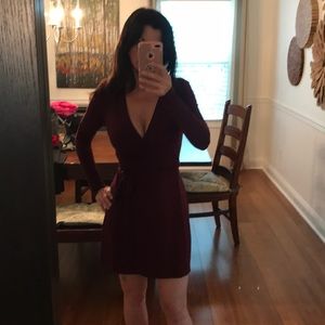 Old navy jersey wrap long sleeve  dress XS